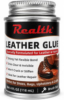 Realth Leather Adhesive Glue 4 oz Brush Can, Heavy Duty Contact Cement — 1