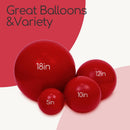 Awenztech 122pcs Dark Red Latex Balloons in 18 12 10 5 inches — 4