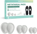 Welnove Metatarsal Pads for Women Men - Drip-Shape - 3 Pairs Breathable Ball-of-Foot Cushions - Soft Ball of Foot Pads for Metatarsalgia, Morton’s Neuroma, Fit for High Heels, Shoes - Gray 1