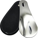 Metal Shoe Horn, 3.94 Inch Mini Travel Shoehorn with Leather Case — 1
