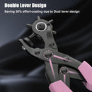Diyife Leather Hole Puncher, Revolving Punch Plier, 6 Size Adjustment, Pink — 3