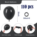 Voircoloria 110pcs Black Latex Party Balloons, 12inch | 04 Black | 12 inch - 110pcs — 2