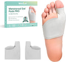Welnove Metatarsal Pads with Bunion Relief - Upgraded Plush Lining - Ball of Foot Cushions for Metatarsalgia, Sesamoiditis, Morton's Neuroma - Forefoot Protection Sleeve with for Women Men (Size S) 1
