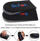 Dr.Foot Adjustable Orthopedic Heel Lift Inserts, Height Increase Insole for Leg Length Discrepancies, Heel Spurs, Heel Pain, Sports Injuries, and Achilles tendonitis (Black, 3 Layers) — 4