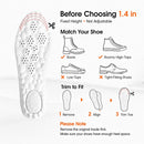 Height Increase Insoles for Men – 4D Cloud-Like Memory Foam Height Booster Insoles - Shock Absorbing Trim-to-Fit Steppers Insoles for Confidence & Effortless Comfort (Black, 1.4IN / US M 7.5-10.5) — 6