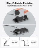UEQ Foldable 3 in 1 Wireless Charging Station for Apple Magsafe Charger Stand,Fast Magnetic Wireless Charger Station for iPhone 17 Air 16 15 14 13 12 Series,Airpods Pro,Apple Watch Ultra (Pure Black) photo 3