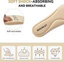 Pointed Toe Insoles for Women, Slim Fit Memory Foam Shoe Inserts with Arch Support, Breathable Perforated Cushion Pads for High Heels & Dress Shoes, Anti-Slip PU Top Layer for Pain Relief - Brown - M:8-9(27.6CM) — 3