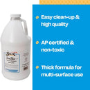 Sax True Flow Heavy Body Acrylic Paint, 1/2 Gallon, Titanium White - 439301, 64 Fl Oz (Pack of 1) — 6