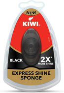 KIWI Black Rectangular Shoe Shine Sponge - Express Shine, 51.0mm (H) x 76.0mm (L) x 51.0mm (W), Quick and Easy Application, 1 Count — 1