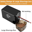 AFMAT Electric Pencil Sharpener, Heavy Duty Pencil Sharpener for Classroom, 6.5-8mm No.2/Colored Pencils, UL Listed, 10,000+ Sharpenings, Electric Pencil Sharpeners for Home, Office, School PS13 | Black — 5