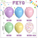 Pastel Balloons 12 Inch Rainbow Maca Pink Blue Purple Green Yellow Balloon | 30PC — 3