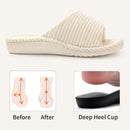 Litfun Orthopedic Slippers for Women Arch Support House Shoes - Beige — 5