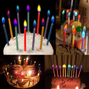Amazing Colorflame Multicolor Happy Birthday Candles and Holders (12 Count),Unscented — 4