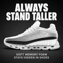 Height Increase Insoles for Men - 2026 New 4D Cloud Memory Foam Steppers Height Booster Insoles - Shock Absorbing All-Day Comfort Trim-to-Fit Shoe Lifts (Black, 1.4” US Men 8-11) — 4