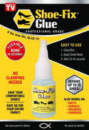 Shoe-Fix Glue Professional Grade Repair Adhesive for All Footwear Instant Bond, Clear Drying, Flexible, & Durable for Heels, Sandals, Boots, Shoes, & More (20g Tube) — 1