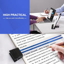 Desktop Document Holder Stand with 7 Adjustable Positions, Black Metal File Organizer Management Copyholder for Typing Speech Reading A4 Letter Music Book Tablet Office, with Paper Clip and Line Guide — 2