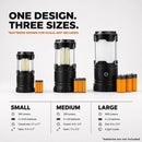 MalloMe Camping Lights LED Lantern Flashlights, Battery Operated Lamp Tent Lanterns for Power Outages, Camping Essentials Outdoor,Home,Emergency Gear, Hurricane Survival (3 AAA batteries not included) | 2 Pack | Small (300 Lumens) — 3
