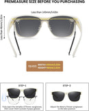 Wzerry Polarized Over Glasses Sunglasses for Women Men with Large Shades | Black/Grey + Dark Grey/Grey + White/Grey — 5