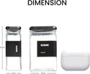 Glass Storage Jars with Bamboo Lid, glass canisters with airtight lids, Clear…