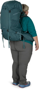 Osprey Renn 65L Women's Backpacking Backpack, Blue OS | 65l - Extended Fit | Cascade Blue/Melon Orange — 8