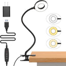 iZELL Desk Lamp, [3 Color Modes & 10 Brightness] LED Reading Light with Clamp, Silicone Flexible Arm Book Light for… — 1