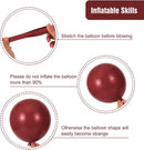 RUBFAC Burgundy Balloons 87pcs Different Sizes 18 12 10 5 Inches, Maroon Latex Balloons Arch Kit Garland for Birthday Wedding Graduation Baby Shower Valentine's Day Party Decoration | Dark Red — 3