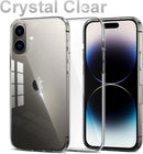 TENOC Phone Case Compatible with iPhone 16, Clear Case Shockproof Protective Bumper Slim Cover for 6.1 Inch — 6