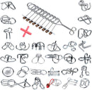 32 Brain Teasers Metal Wire IQ Puzzles,for Adult Children and Student Expanding Mind, Disentanglement Puzzle Unlock Interlock Toys Stocking Stuffers — 3
