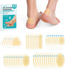 Hydrocolloid Gel Blister Bandages Pads - Promifun Waterproof Adhesive Blisters Bandages - Blister Pads for Heel, Foot, Toe, Feet - Gel Blister Chshions for Prevention & Recovery (45ct, Variety Pack) | 45 Count (Pack of 1) — 1