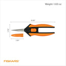 Fiskars 6" Steel Micro-Tip Pruning Scissors, Garden Snips for Small Plants — 7
