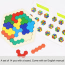 2 Pack Wooden Russian Blocks Puzzle + Hexagon Puzzles for Kids & Adults, Wooden Block Puzzle Intelligence Brain Teasers Toy Logic Game STEM Educational Gift for Children — 3