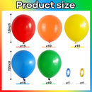 Red Yellow Blue Green Balloons, 60PCS Red Orange Blue Balloons, Rainbow Cartoon Theme Primary Color Latex Balloon for Kids Birthday Baby Shower Festival Carnival Circus Party Decorations Supplies | Red Orange Yellow | 12inch-60pcs — 2