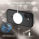 YENAPOON for iPhone 16 Case, Matte Magnetic Phone Cover, Black — 2