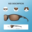 Duduma Polarized Sports Sunglasses for Men Women Running Cycling Fishing Golf Driving Shades Sun Glasses Tr90 | One Size | Black Matte Frame With Brown Lens — 4