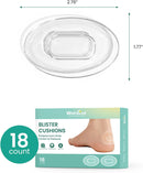 Welnove Hydrogel Blister Cushions - 18ct Blister Bandages for Feet, Heels - Blister Prevention Pads for Protection Against Shoe Friction - Water-Resistant Heel Protectors Pads for Women & Men | Clear (Heel Pack) | 18 Pack — 7