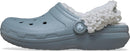 Crocs Unisex-Adult Classic Fleece Lined Clogs, Fuzzy Slippers for Women and Men | 12 Women/10 Men | Concrete — 8