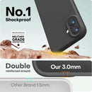 LOVE 3000 Designed for iPhone 16 Case, Premium Silicone with [Soft Anti-Scratch Microfiber Lining] Shockproof Protective Phone Case for Men Women Girls 6.1", Black — 4