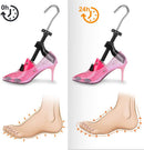 JJDPARTS Plastic & Wooden Shoe Stretcher, Pair 4-Way Shoe Expander Widener Shoe Tree Extender for Women Men | rose | High Heel — 4