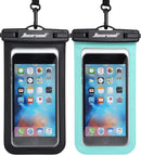 Hiearcool Waterproof Phone Pouch, Waterproof Phone Case, Black&Green 2-Pack photo 1