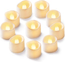 Homemory 24Pcs Flickering Flameless Candle Battery Operated, 200+Hours Fake Electric LED Tea Lights for Votive, Centerpiece Table Decorations, Wedding, Aniversary, Halloween, Christmas | Warm White Glow – White Body | Pack of 24 — 1