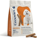 Groovies Original Smalll Flexible Dog Dental Chews, Oral Care 5-15 lbs 22Ct