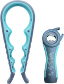 Jar Opener for Seniors with Arthritis,Jar Opener for Weak Hands,5-in-1 Bottle Opener,4-in-1 Can Opener (A-Blue) — 1