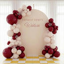 RUBFAC Burgundy Balloons 87pcs Different Sizes 18 12 10 5 Inches, Maroon Latex Balloons Arch Kit Garland for Birthday Wedding Graduation Baby Shower Valentine's Day Party Decoration | Dark Red — 6