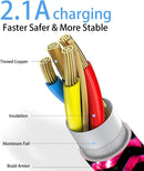Teeind USB C Angle Cord: [90 Degree/6ft/4Pack] Nylon USB C Cable Compatible with Samsung Galaxy S10/S10e/9/Note 10, Charger Cable-[Blue/Black/Magenta/Purple] 3