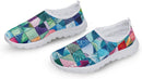 Daily Low Top Slip On Floral Print Sneaker Breath Mesh Insole Shock Absorb Thick Outsole Relax Leisure Shoe - Mosaic — 2