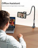 SAIJI Gooseneck Bed Phone Holder, Flexible Long Arm Phone Mount for Desk, Clip Bracket Clamp Stand, iPhone Stand, Mobile Cell Phone Stand Document Camera Nintendo Switch (Black) photo 4