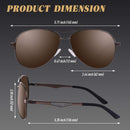 CGID Polarized Sunglasses Men Womens Pilot Style Mirrored Shades UV400 GA61 | Al-mg Frame |62mm| Brown Brown | 62 Millimeters — 7