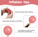 134Pcs Dusty Pink Balloons Different Sizes 5 10 12 18 Inch Retro Pink Latex Balloon for Birthday Wedding Baby Shower. — 3