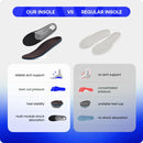 VALSOLE 250+lbs Winter Thermal Wool Insoles for Men Women,Plantar Fasciitis Orthotics Insert,for Flat Feet,High Arch,Foot Pain,Standing All Day Boot Work Shoe Warm Insoles(318mm) - Brown&black — 6