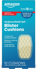 Amazon Basic Care Extreme Hydrocolloid Gel Blister Cushion Bandages, Self-Adhesive, Reduces Rubbing & Friction, Long-Lasting Multi-Day Use, 1.65 in x 2.67 in, 10 ct | 10 Count (Pack of 1) — 1